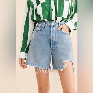 AGOLDE Stella Distressed Shorts